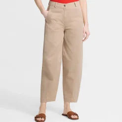 Barrel-Chinos High Waist aus Lyocell-Mix für Damen