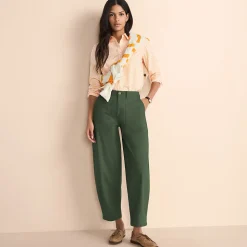 Barrel-Chinos High Waist für Damen