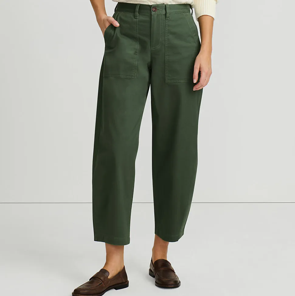 Barrel-Chinos High Waist für Damen