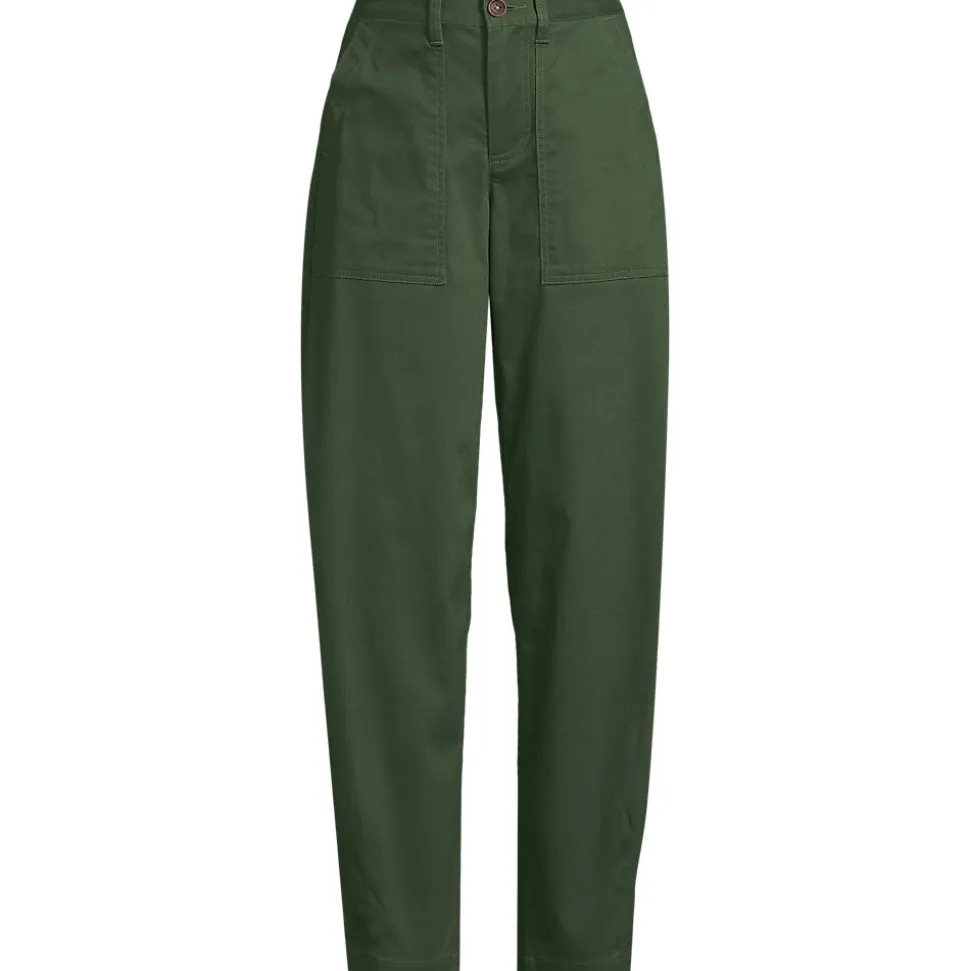 Barrel-Chinos High Waist für Damen