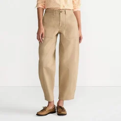 Barrel-Chinos High Waist für Damen
