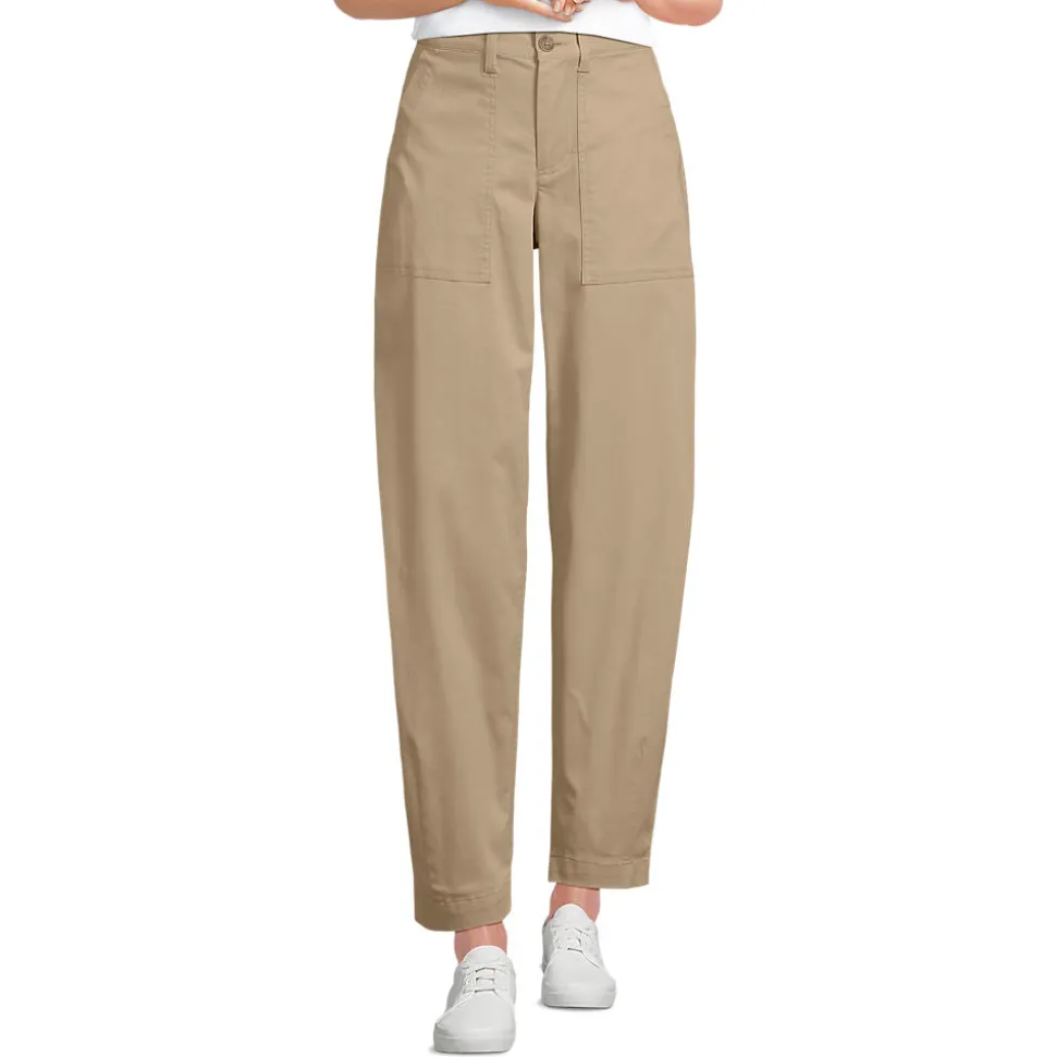 Barrel-Chinos High Waist für Damen