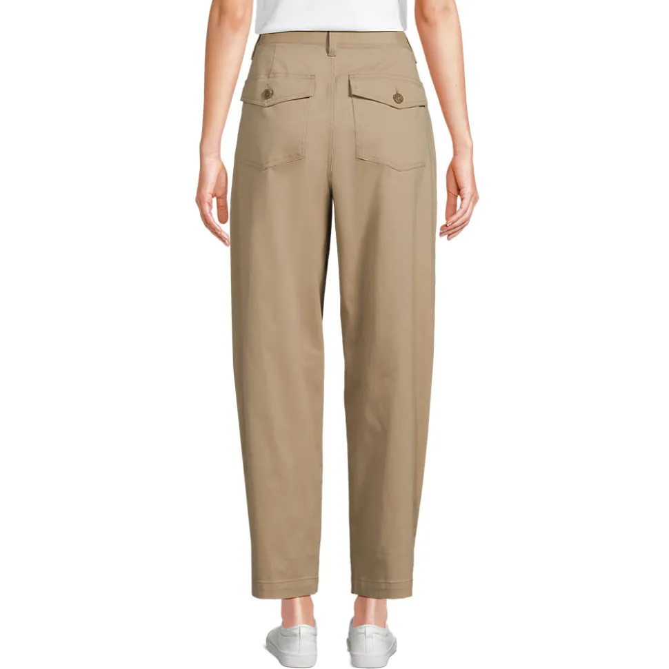 Barrel-Chinos High Waist für Damen