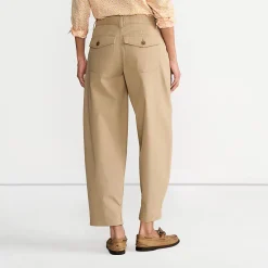 Barrel-Chinos High Waist für Damen