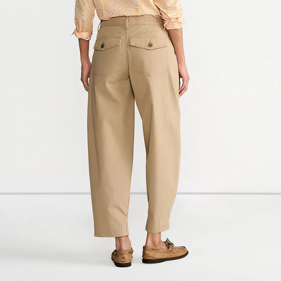 Barrel-Chinos High Waist für Damen