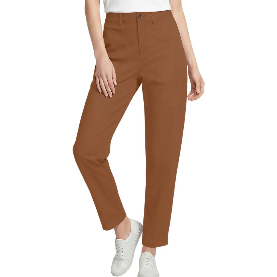 Barrel-Chinos High Waist für Damen