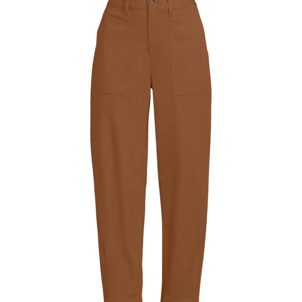 Barrel-Chinos High Waist für Damen