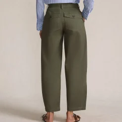Barrel-Chinos High Waist für Damen