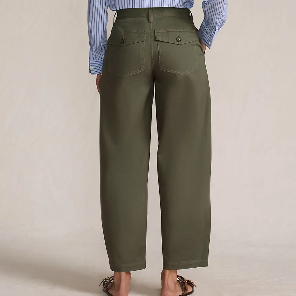 Barrel-Chinos High Waist für Damen