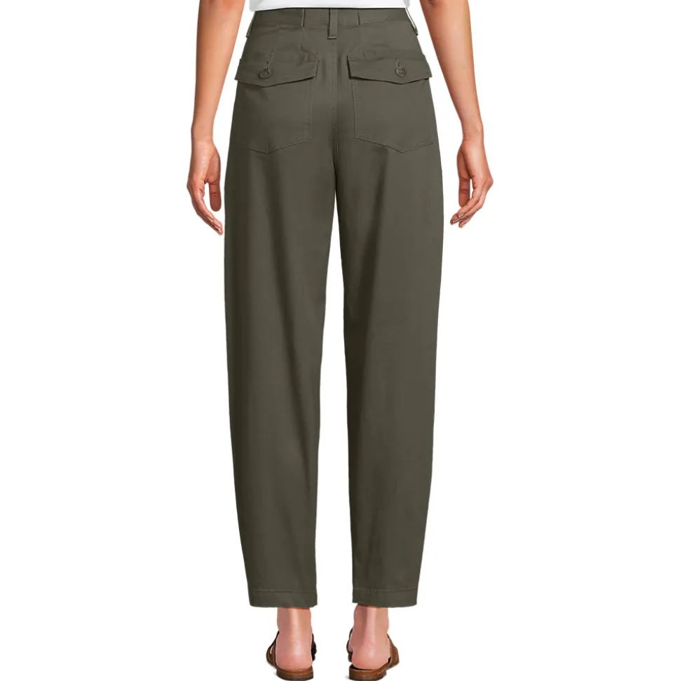 Barrel-Chinos High Waist für Damen