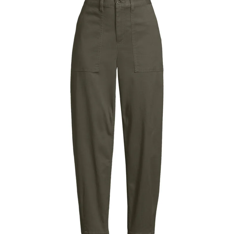Barrel-Chinos High Waist für Damen