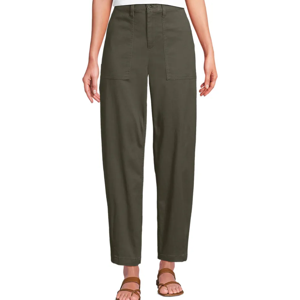 Barrel-Chinos High Waist für Damen