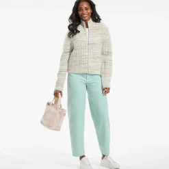 Barrel-Feincordhose High Waist für Damen