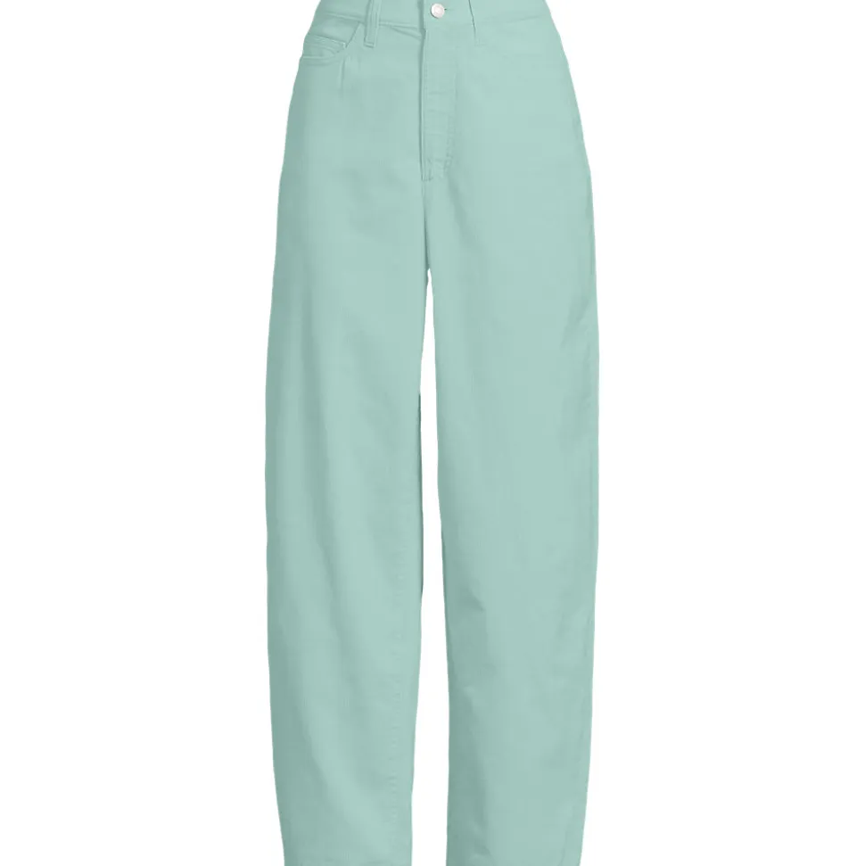 Barrel-Feincordhose High Waist für Damen