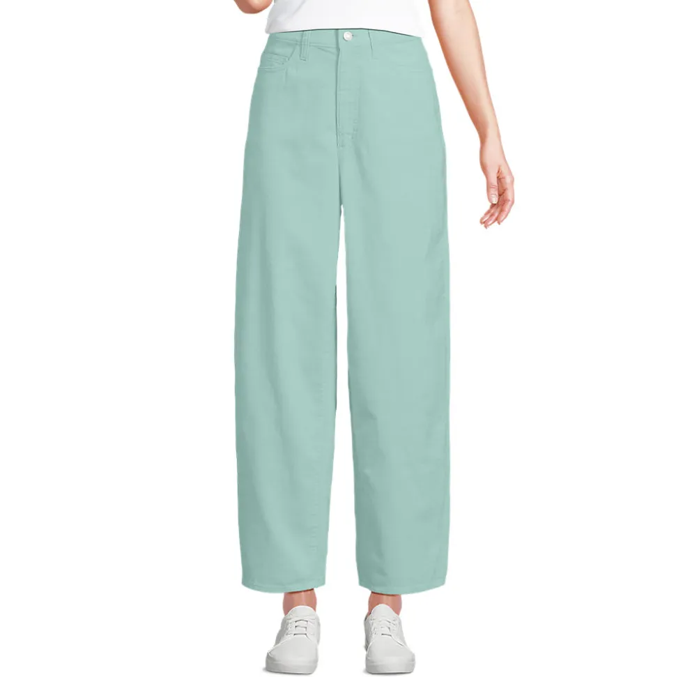Barrel-Feincordhose High Waist für Damen