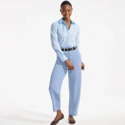 Barrel-Feincordhose High Waist für Damen