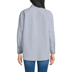 Baumwollbluse mit verzierter Knopfleiste für Damen