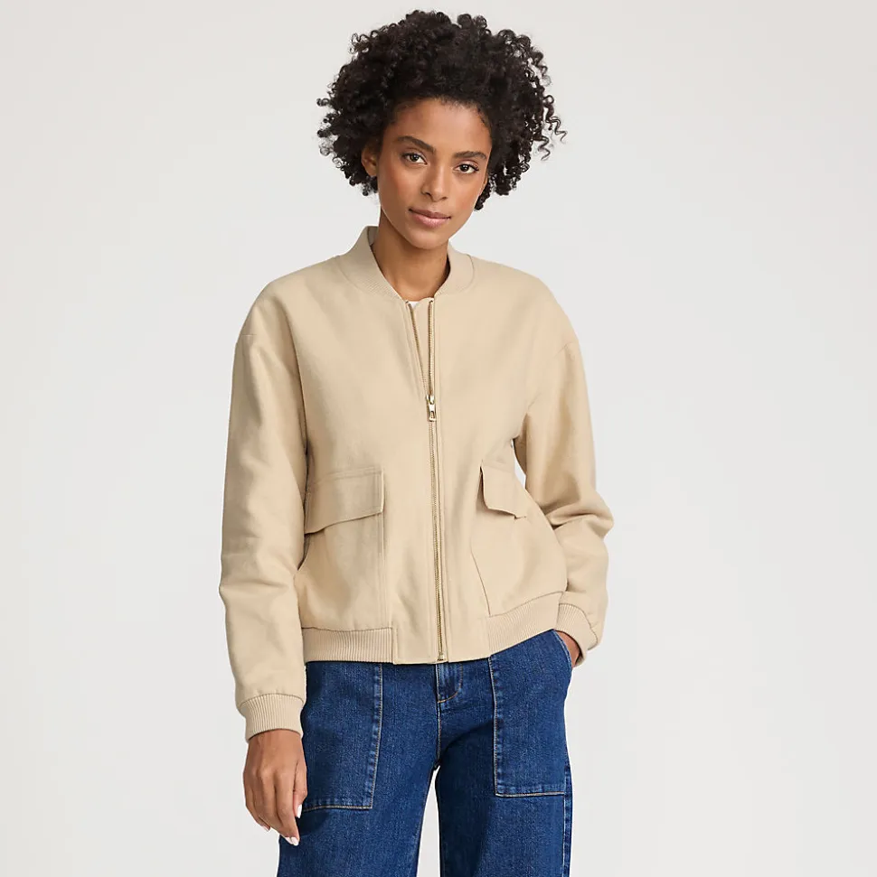 Baumwoll-Bomberjacke für Damen