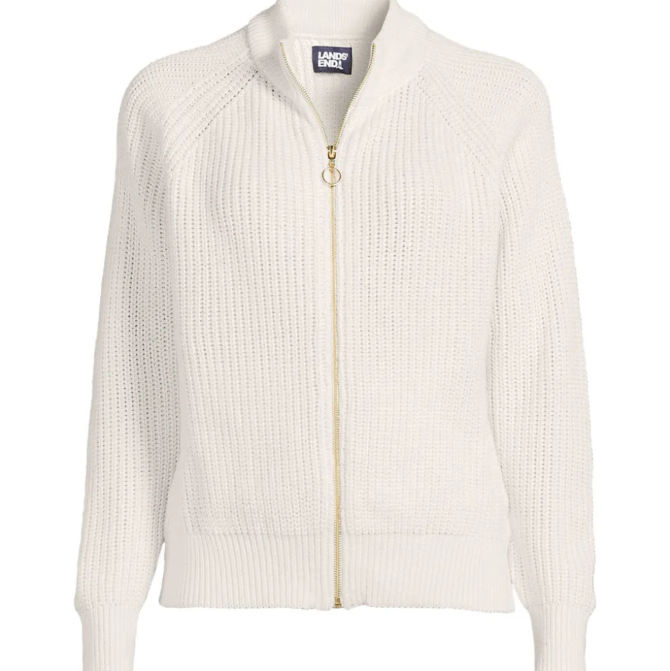 Baumwoll-Cardigan mit Reißverschluss für Damen