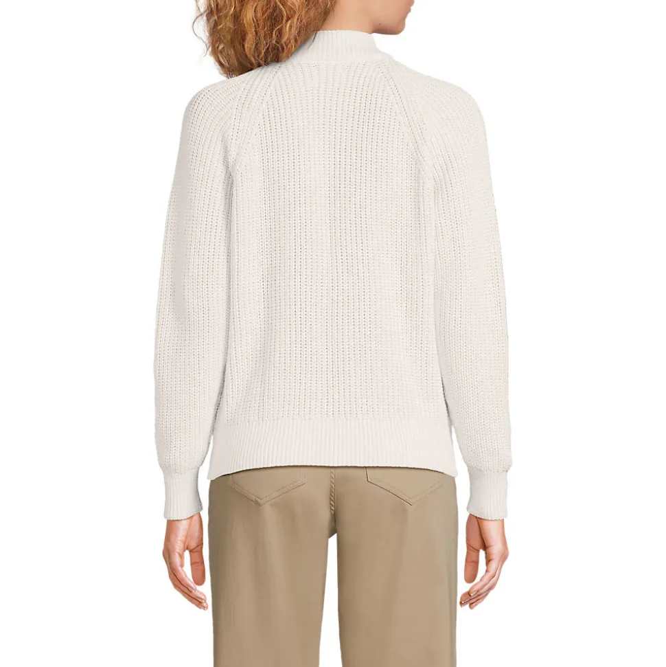 Baumwoll-Cardigan mit Reißverschluss für Damen