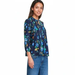 Baumwolle/Modal-Biesenshirt mit 3/4-Ärmeln für Damen