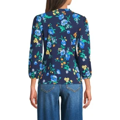 Baumwolle/Modal-Biesenshirt mit 3/4-Ärmeln für Damen