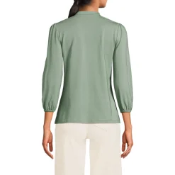 Baumwolle/Modal-Biesenshirt mit 3/4-Ärmeln für Damen