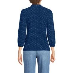 Baumwolle/Modal-Biesenshirt mit 3/4-Ärmeln für Damen
