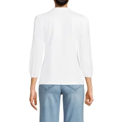 Baumwolle/Modal-Biesenshirt mit 3/4-Ärmeln für Damen
