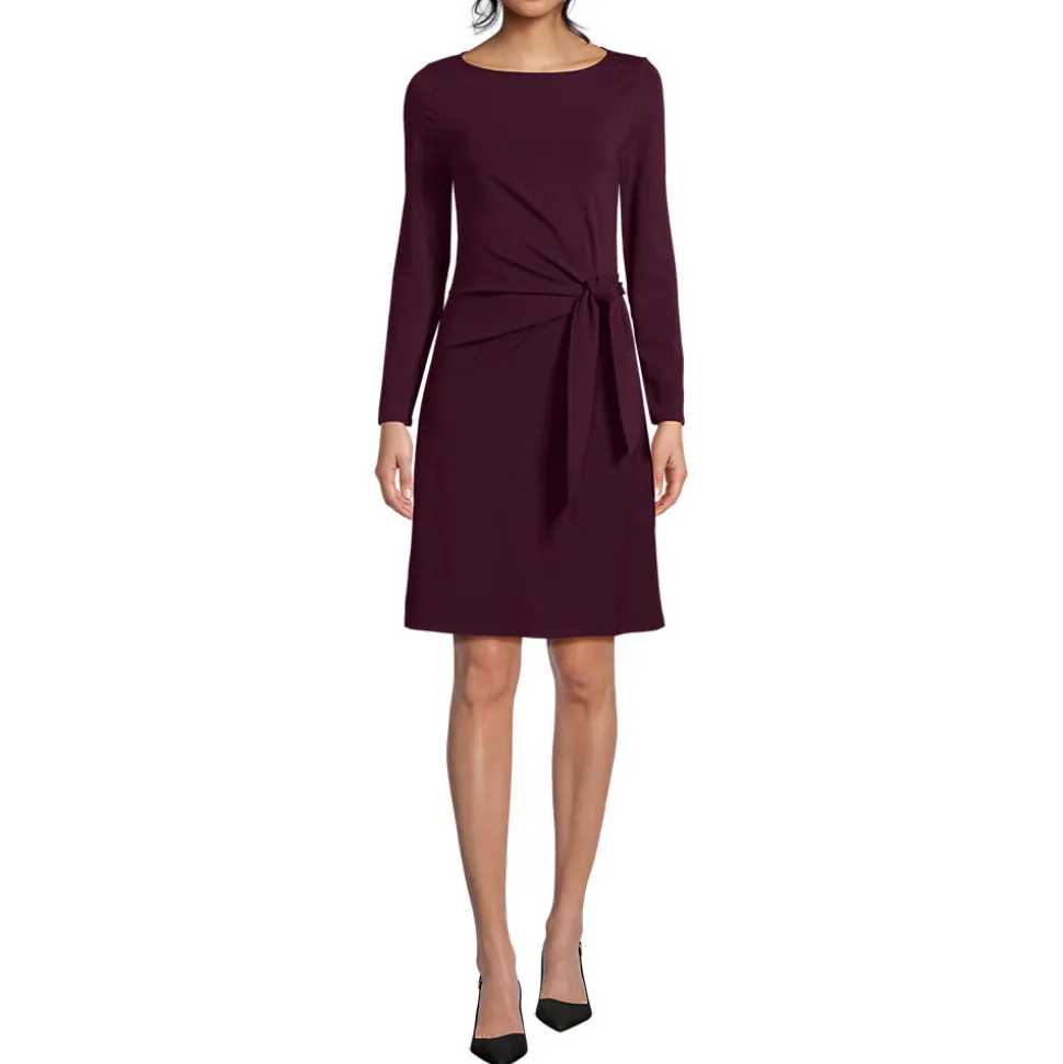 Baumwolle/Modal-Kleid mit Zierschleife für Damen