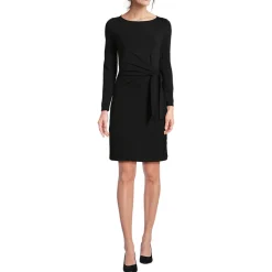 Baumwolle/Modal-Kleid mit Zierschleife für Damen