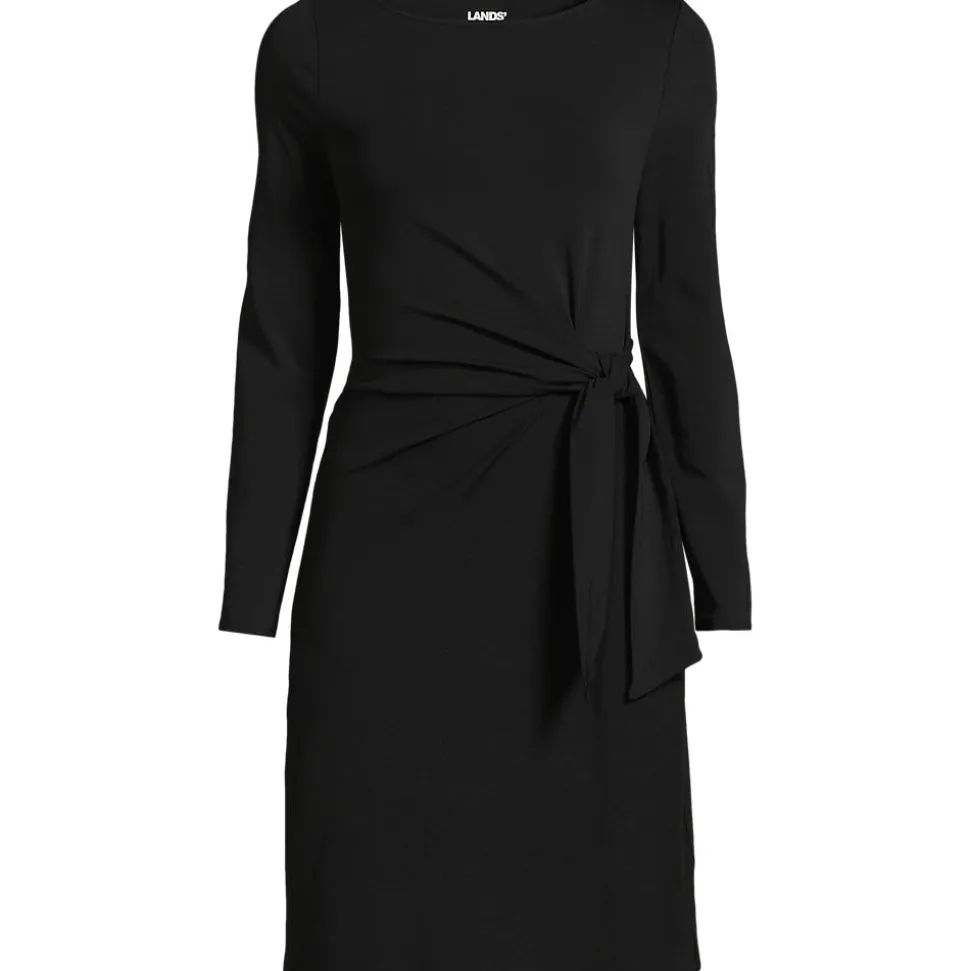 Baumwolle/Modal-Kleid mit Zierschleife für Damen