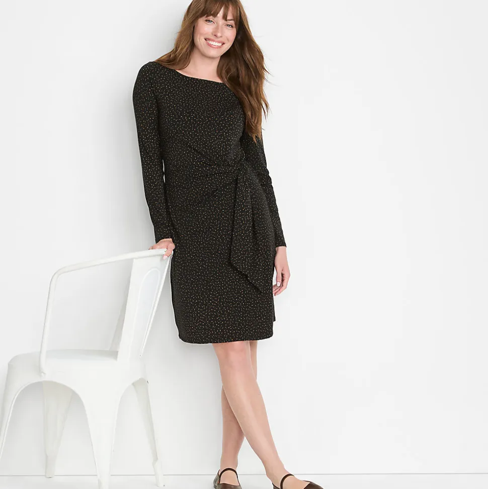 Baumwolle/Modal-Kleid mit Zierschleife für Damen