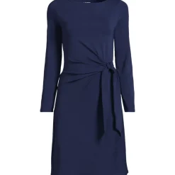 Baumwolle/Modal-Kleid mit Zierschleife für Damen