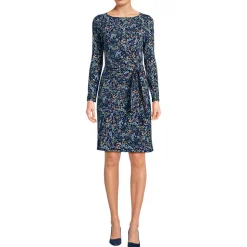 Baumwolle/Modal-Kleid mit Zierschleife für Damen