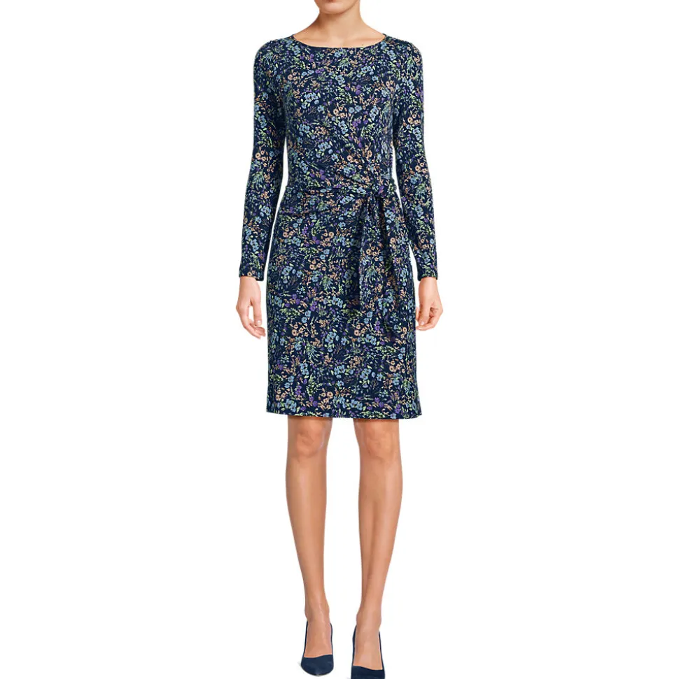 Baumwolle/Modal-Kleid mit Zierschleife für Damen