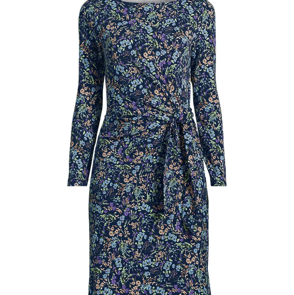 Baumwolle/Modal-Kleid mit Zierschleife für Damen
