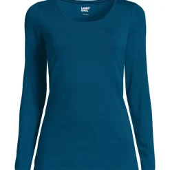 Baumwolle/Modal-Shirt mit Ballett-Ausschnitt für Damen