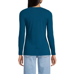 Baumwolle/Modal-Shirt mit Ballett-Ausschnitt für Damen