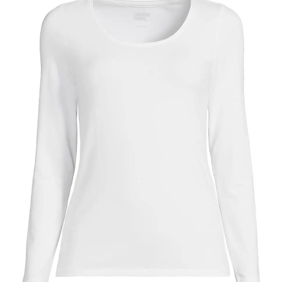 Baumwolle/Modal-Shirt mit Ballett-Ausschnitt für Damen