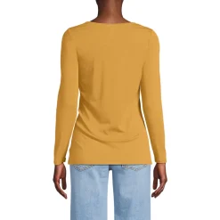 Baumwolle/Modal-Shirt mit Ballett-Ausschnitt für Damen