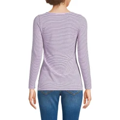 Baumwolle/Modal-Shirt mit Ballett-Ausschnitt für Damen