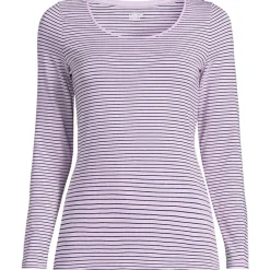 Baumwolle/Modal-Shirt mit Ballett-Ausschnitt für Damen