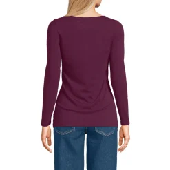 Baumwolle/Modal-Shirt mit Ballett-Ausschnitt für Damen