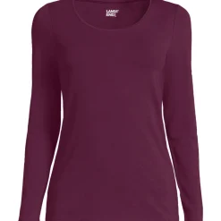 Baumwolle/Modal-Shirt mit Ballett-Ausschnitt für Damen