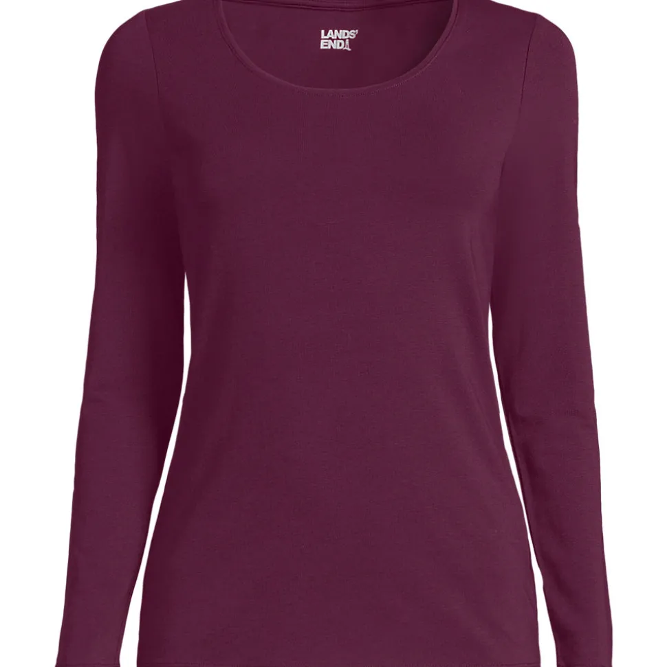 Baumwolle/Modal-Shirt mit Ballett-Ausschnitt für Damen