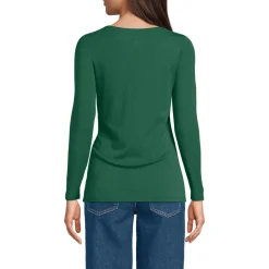 Baumwolle/Modal-Shirt mit Ballett-Ausschnitt für Damen