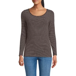 Baumwolle/Modal-Shirt mit Ballett-Ausschnitt für Damen