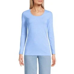 Baumwolle/Modal-Shirt mit Ballett-Ausschnitt für Damen