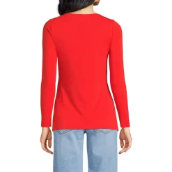 Baumwolle/Modal-Shirt mit Ballett-Ausschnitt für Damen